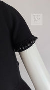 CHANEL 09A Black Beaded Wool Knit Dress 36 シャネル ブラック ビジュー装飾 ウール ニット ワンピース 即発