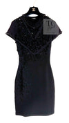 CHANEL 09A Black Beaded Wool Knit Dress 36 シャネル ブラック ビジュー装飾 ウール ニット ワンピース 即発