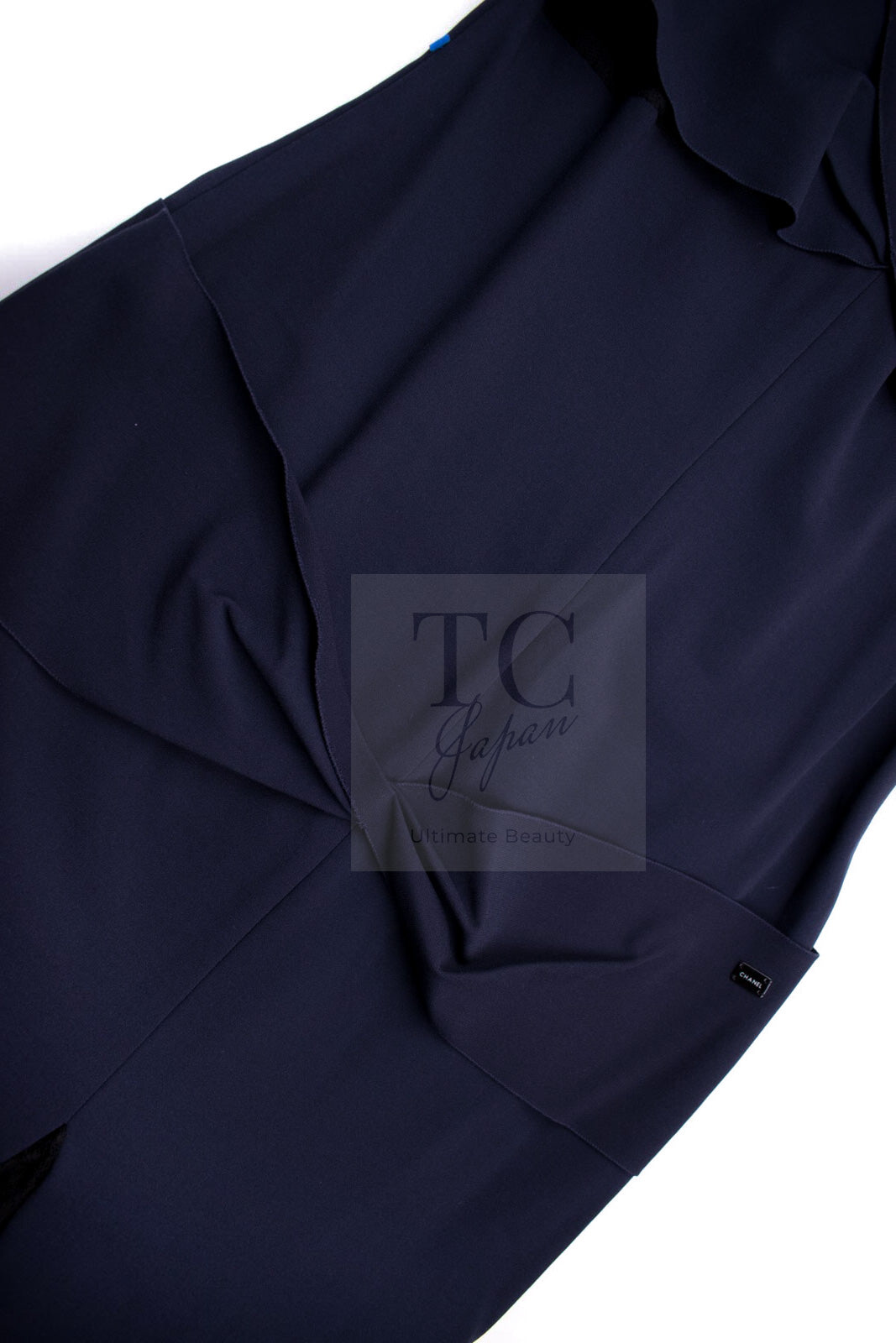 CHANEL 04A Navy Black Lace Dress Kate Hudson 38 40 シャネル ネイビー ブラック レース ワンピース 女優着用 即発