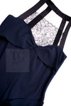 CHANEL 04A Navy Black Lace Dress Kate Hudson 38 40 シャネル ネイビー ブラック レース ワンピース 女優着用 即発