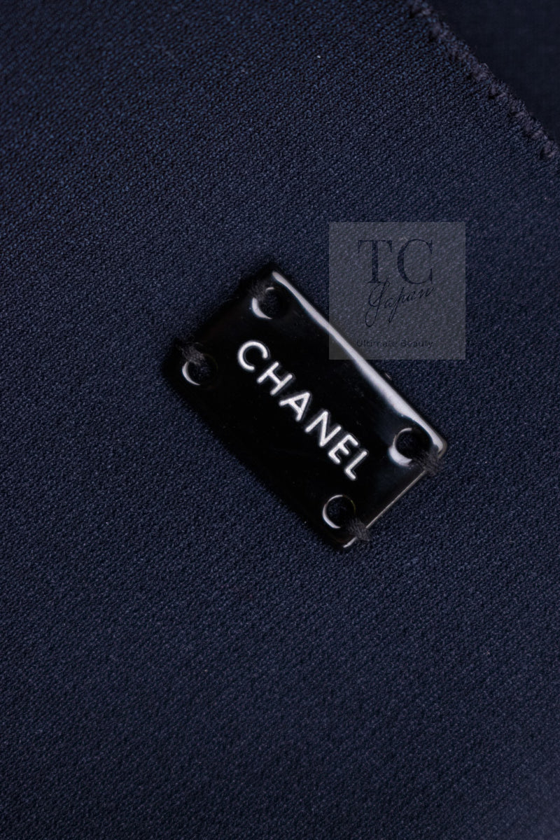 CHANEL 04A Navy Black Lace Dress Kate Hudson 38 40 シャネル ネイビー ブラック レース ワンピース 女優着用 即発