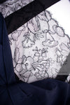 CHANEL 04A Navy Black Lace Dress Kate Hudson 38 40 シャネル ネイビー ブラック レース ワンピース 女優着用 即発