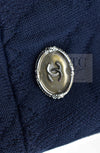 CHANEL 13C Versailles Navy Jacquard Sleeveless Dress 34 36 シャネル ベルサイユ ネイビー ジャガード ニット ノースリーブ ワンピース 即発