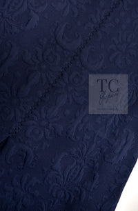 CHANEL 13C Versailles Navy Jacquard Sleeveless Dress 34 36 シャネル ベルサイユ ネイビー ジャガード ニット ノースリーブ ワンピース 即発