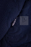 CHANEL 13C Versailles Navy Jacquard Sleeveless Dress 34 36 シャネル ベルサイユ ネイビー ジャガード ニット ノースリーブ ワンピース 即発