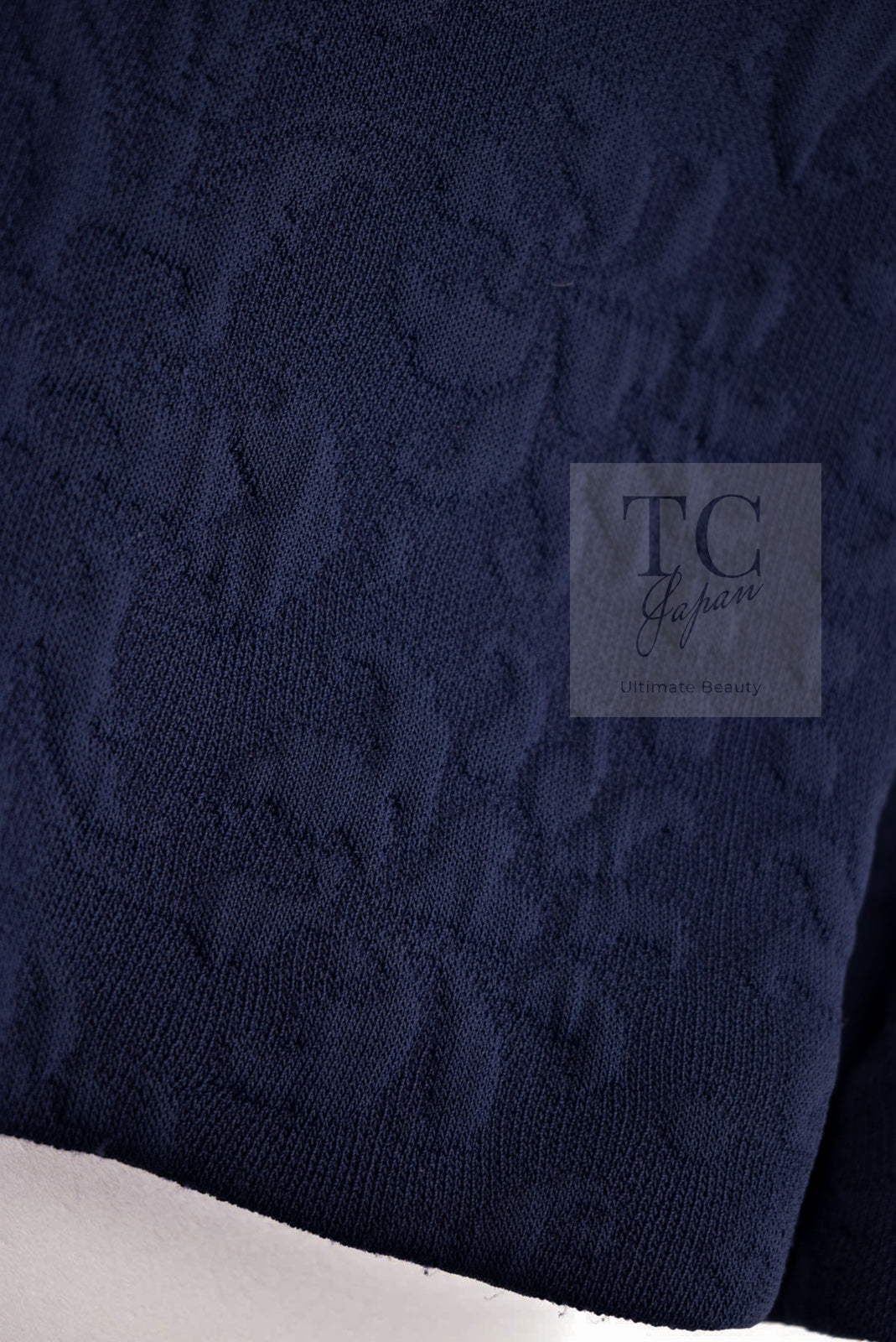 CHANEL 13C Versailles Navy Jacquard Sleeveless Dress 34 36 シャネル ベルサイユ ネイビー ジャガード ニット ノースリーブ ワンピース 即発