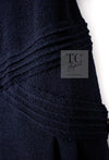 CHANEL 12A Dark Navy Gripoix Wool Dress Jessica Biel 36 40 シャネル ダークネイビー グリポワ装飾 ウール ワンピース 即発