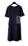 CHANEL 12A Dark Navy Gripoix Wool Dress Jessica Biel 36 40 シャネル ダークネイビー グリポワ装飾 ウール ワンピース 即発