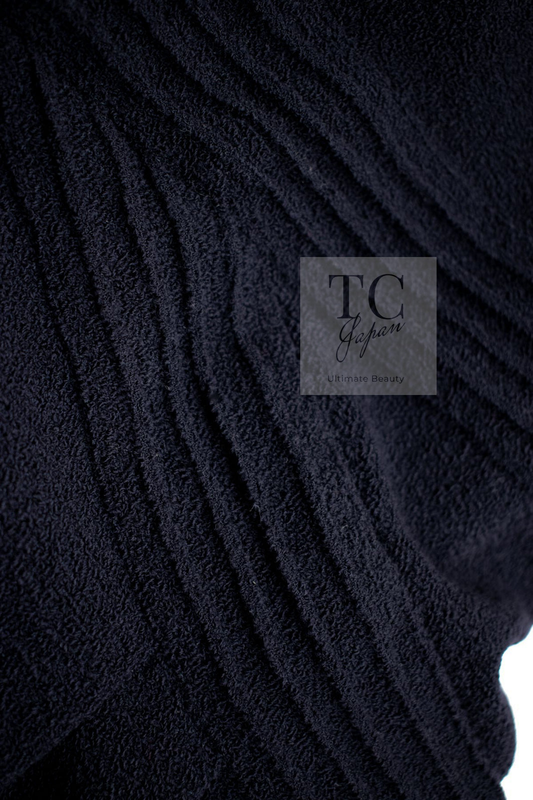 CHANEL 12A Dark Navy Gripoix Wool Dress Jessica Biel 36 40 シャネル ダークネイビー グリポワ装飾 ウール ワンピース 即発