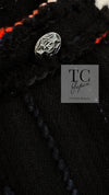 CHANEL 10A Black Multicolor Sequin Fringe Wool Tweed Dress 36 シャネル ブラック マルチカラー スパンコール フリンジ ウール ツイード ワンピース 即発