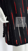 CHANEL 10A Black Multicolor Sequin Fringe Wool Tweed Dress 36 シャネル ブラック マルチカラー スパンコール フリンジ ウール ツイード ワンピース 即発