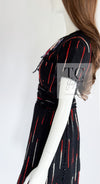 CHANEL 10A Black Multicolor Sequin Fringe Wool Tweed Dress 36 シャネル ブラック マルチカラー スパンコール フリンジ ウール ツイード ワンピース 即発