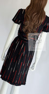 CHANEL 10A Black Multicolor Sequin Fringe Wool Tweed Dress 36 シャネル ブラック マルチカラー スパンコール フリンジ ウール ツイード ワンピース 即発