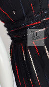 CHANEL 10A Black Multicolor Sequin Fringe Wool Tweed Dress 36 シャネル ブラック マルチカラー スパンコール フリンジ ウール ツイード ワンピース 即発