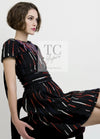 CHANEL 10A Black Multicolor Sequin Fringe Wool Tweed Dress 36 シャネル ブラック マルチカラー スパンコール フリンジ ウール ツイード ワンピース 即発