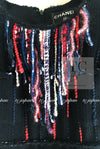 CHANEL 10A Black Multicolor Sequin Fringe Wool Tweed Dress 36 シャネル ブラック マルチカラー スパンコール フリンジ ウール ツイード ワンピース 即発