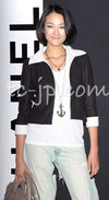 CHANEL 09S Black Ivory Two Tone Color Jacket 36 38 シャネル ブラック アイボリー 黒白 ツートンカラー ジャケット 即発