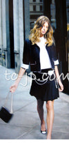 CHANEL 09S Black Ivory Two Tone Color Jacket 36 38 シャネル ブラック アイボリー 黒白 ツートンカラー ジャケット 即発