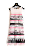 CHANEL 11C Pink Black Striped Cashmere Knit Dress 36 シャネル ピンク ブラック ストライプ ボーダー カシミア100% ニット ワンピース 即発