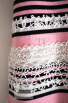 CHANEL 11C Pink Black Striped Cashmere Knit Dress 36 シャネル ピンク ブラック ストライプ ボーダー カシミア100% ニット ワンピース 即発