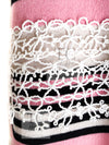 CHANEL 11C Pink Black Striped Cashmere Knit Dress 36 シャネル ピンク ブラック ストライプ ボーダー カシミア100% ニット ワンピース 即発