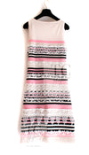 CHANEL 11C Pink Black Striped Cashmere Knit Dress 36 シャネル ピンク ブラック ストライプ ボーダー カシミア100% ニット ワンピース 即発
