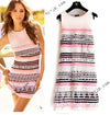 CHANEL 11C Pink Black Striped Cashmere Knit Dress 36 シャネル ピンク ブラック ストライプ ボーダー カシミア100% ニット ワンピース 即発