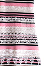 CHANEL 11C Pink Black Stripe Cashmere Knit Dress 36 シャネル ピンク ブラック ストライプ ボーダー カシミア100% ニット ワンピース 即発