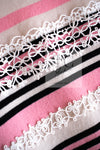 CHANEL 11C Pink Black Stripe Cashmere Knit Dress 36 シャネル ピンク ブラック ストライプ ボーダー カシミア100% ニット ワンピース 即発