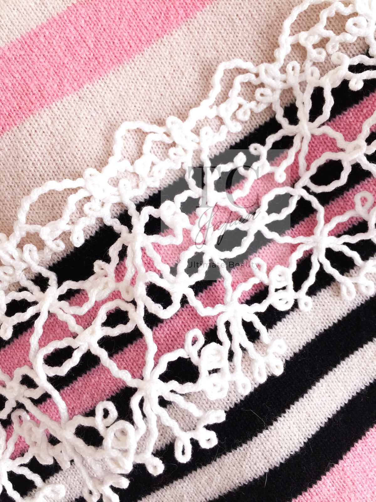 CHANEL 11C Pink Black Stripe Cashmere Knit Dress 36 シャネル ピンク ブラック ストライプ ボーダー カシミア100% ニット ワンピース 即発