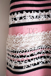 CHANEL 11C Pink Black Stripe Cashmere Knit Dress 36 シャネル ピンク ブラック ストライプ ボーダー カシミア100% ニット ワンピース 即発