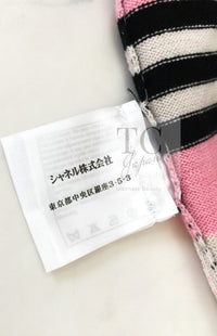 CHANEL 11C Pink Black Stripe Cashmere Knit Dress 36 シャネル ピンク ブラック ストライプ ボーダー カシミア100% ニット ワンピース 即発