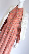 CHANEL 80's Vintage Pink Perfume Bottle CC Logo Print Silk Dress 40 シャネル ヴィンテージ ピンク 香水ボトル ココマーク シルク ワンピース 即発