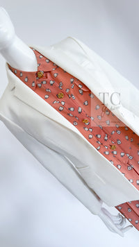 CHANEL 80's Vintage Pink Perfume Bottle CC Logo Print Silk Dress 40 シャネル ヴィンテージ ピンク 香水ボトル ココマーク シルク ワンピース 即発