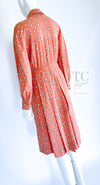 CHANEL 80's Vintage Pink Perfume Bottle CC Logo Print Silk Dress 40 シャネル ヴィンテージ ピンク 香水ボトル ココマーク シルク ワンピース 即発