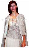 CHANEL 05S Metallic Gold Beige PearlButton Lesage Tweed Dress 36 シャネル メタリック ベージュ ゴールド ノースリーブ パール CC ボタン ルサージュ ツイード ドレス ワンピース 即発