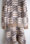 CHANEL 18A Beige Brown Gold Metallic Knit Dress 36 38 シャネル ベージュ ブラウン ゴールド メタリック ニット ワンピース 即発
