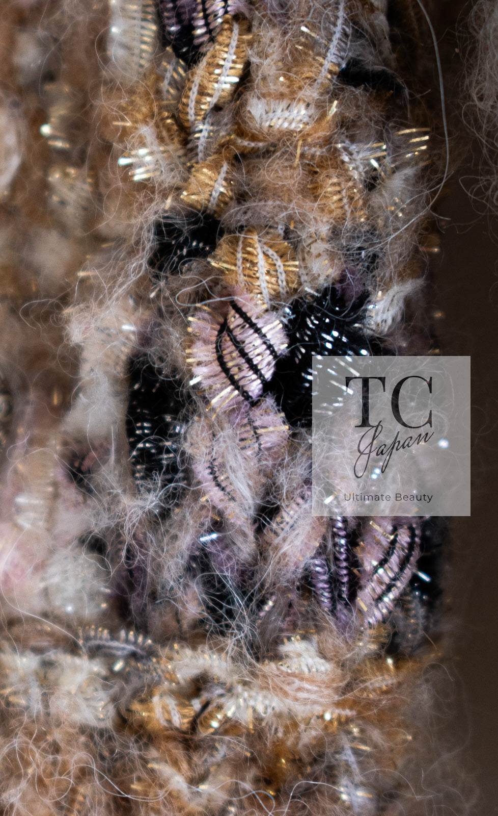 CHANEL 18A Beige Brown Gold Metallic Knit Dress 36 38 シャネル ベージュ ブラウン ゴールド メタリック ニット ワンピース 即発