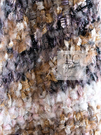 CHANEL 18A Beige Brown Gold Metallic Knit Dress 36 38 シャネル ベージュ ブラウン ゴールド メタリック ニット ワンピース 即発