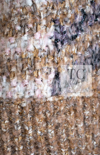 CHANEL 18A Beige Brown Gold Metallic Knit Dress 36 38 シャネル ベージュ ブラウン ゴールド メタリック ニット ワンピース 即発