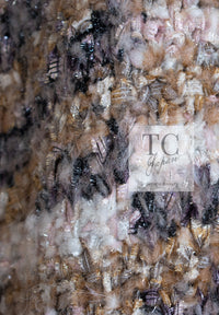 CHANEL 18A Beige Brown Gold Metallic Knit Dress 36 38 シャネル ベージュ ブラウン ゴールド メタリック ニット ワンピース 即発