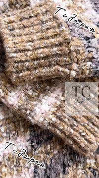 CHANEL 18A Beige Brown Gold Metallic Knit Dress 36 38 シャネル ベージュ ブラウン ゴールド メタリック ニット ワンピース 即発