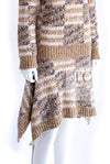 CHANEL 18A Beige Brown Gold Metallic Knit Dress 36 38 シャネル ベージュ ブラウン ゴールド メタリック ニット ワンピース 即発