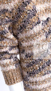 CHANEL 18A Beige Brown Gold Metallic Knit Dress 36 38 シャネル ベージュ ブラウン ゴールド メタリック ニット ワンピース 即発