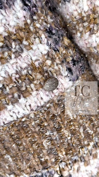 CHANEL 18A Beige Brown Gold Metallic Knit Dress 36 38 シャネル ベージュ ブラウン ゴールド メタリック ニット ワンピース 即発