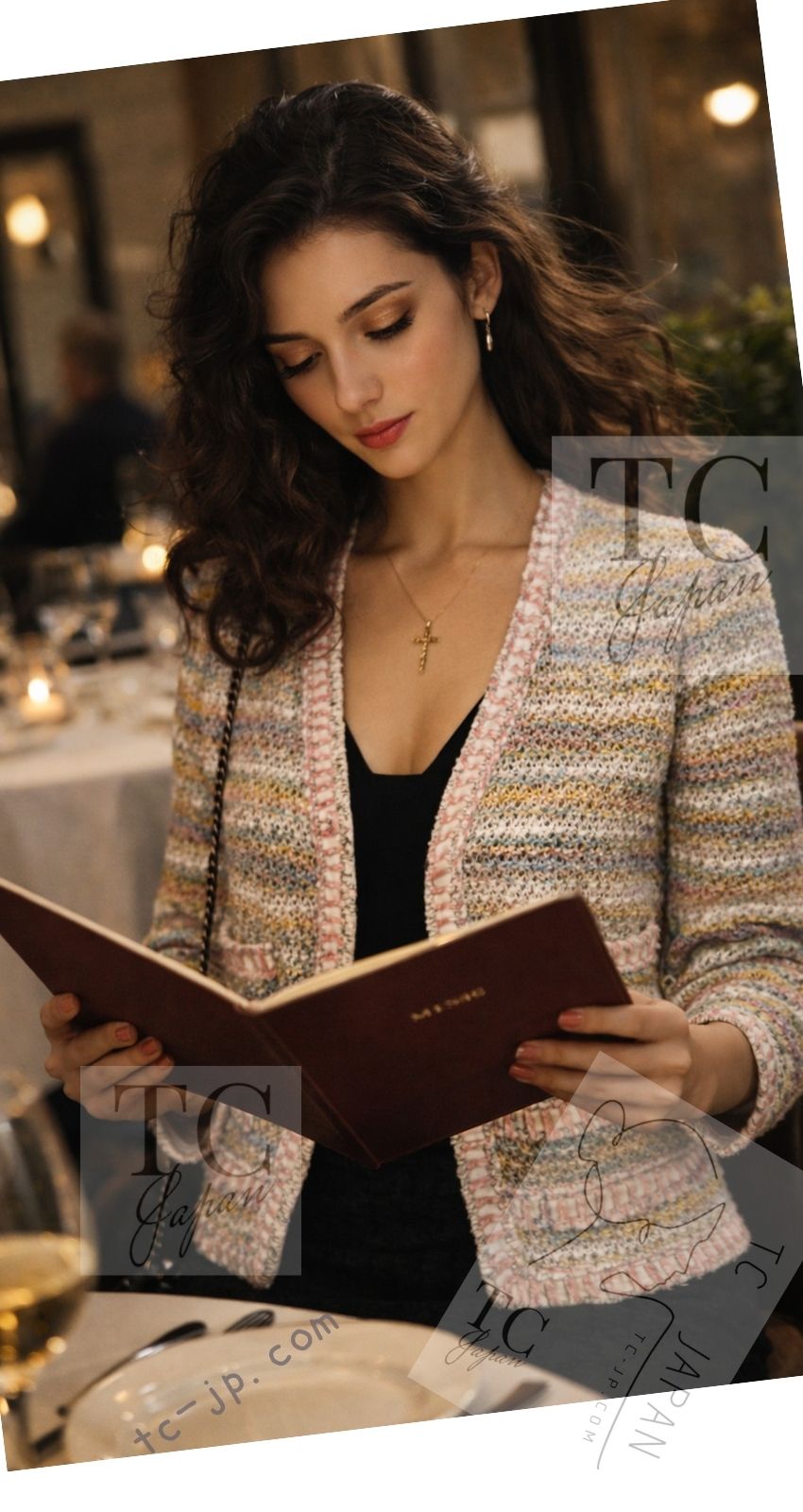 CHANEL 17C Creme Marigold Multi Cotton Cardigan 34 36 シャネル クリーム マリゴールド コットン ストレッチ テープ トリム カーディガン 即発
