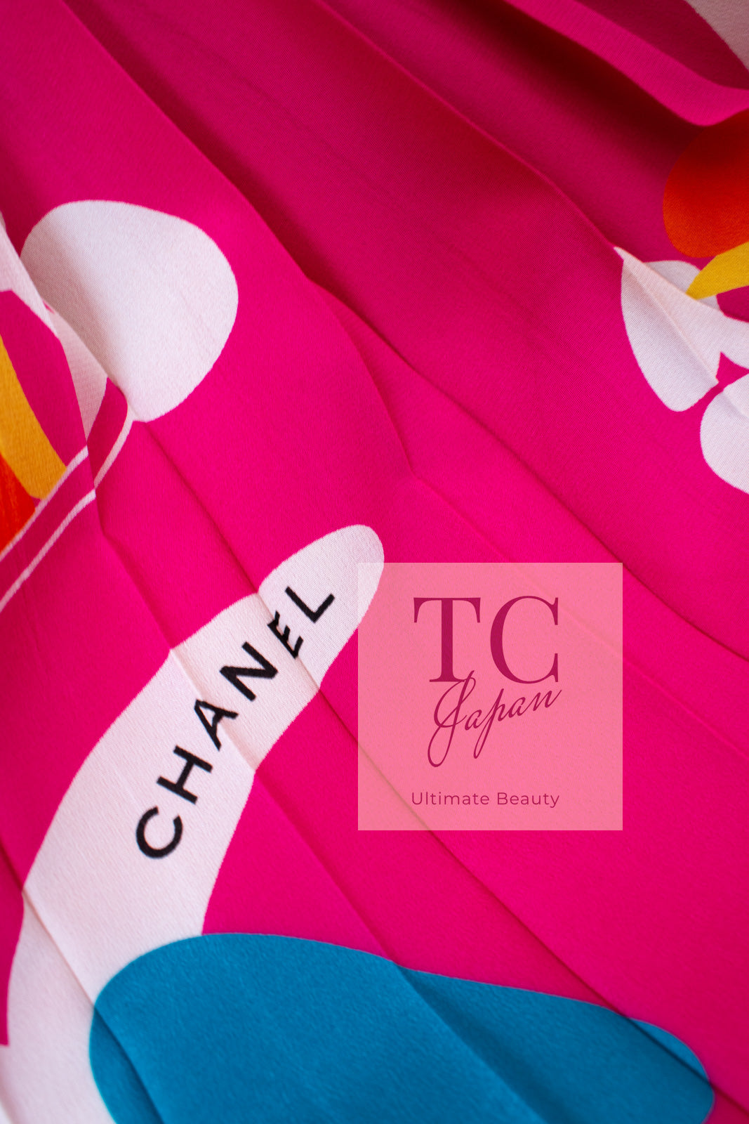 CHANEL プリーツ半袖ワンピース ブラック サイズ34 シャネル ヴィンテージ ワンピース CHANEL 花柄フローラル シルク 100