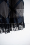 CHANEL 07S Black Brown Satin Silk Trim Dress 38 40 シャネル ブラック ブラウン サテン シルク トリム ワンピース 即発