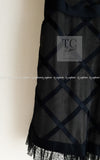 CHANEL 07S Black Brown Satin Silk Trim Dress 38 40 シャネル ブラック ブラウン サテン シルク トリム ワンピース 即発