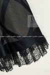 CHANEL 07S Black Brown Satin Silk Trim Dress 38 40 シャネル ブラック ブラウン サテン シルク トリム ワンピース 即発